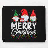 Gnome Merry Christmas Pajamas Matching Family Grou Mousepad (Vorne)