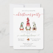 Gnome Merry Little Christmas Party Einladung (Vorderseite)