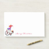 Gnome mit Bike Christmas Post-it® Notes Post-it Klebezettel (Auf Schreibtisch)