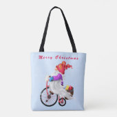 Gnome mit Bike Weihnachtsgebäck Tasche (Rückseite)
