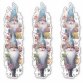 Gnome mit blauen Hüten Aufkleber (Vorderseite)