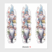 Gnome mit blauen Hüten Aufkleber (Blatt)