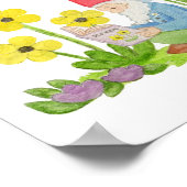 Gnome mit Blume Buchkunst Druck Poster (Ecke)
