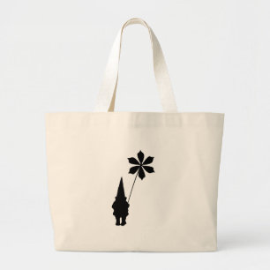 Gnome mit Blume Jumbo Stoffbeutel