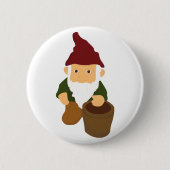 Gnome mit Eimer Button (Vorderseite)