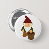 Gnome mit Eimer Button (Vorne & Hinten)