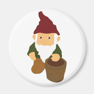 Gnome mit Eimer Magnet