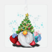 Gnome mit Geschenken Weihnachtsbaum Ornament (Vorderseite)