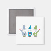 Gnome mit Herzen Magnet (Vorderseite/Rückseite)