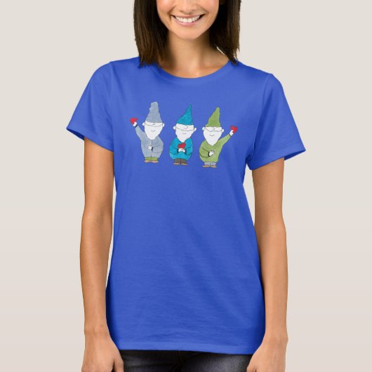 Gnome Mit Herzen T-Shirt (Vorderseite)