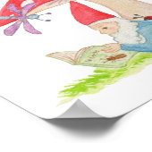 Gnome mit Insektenbuch-Kunstdruck Poster (Ecke)