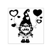 Gnome mit Liebe-Banner Gummi-Briefmarke Gummistempel (Prägung)