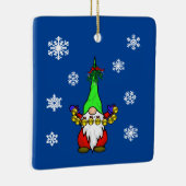 Gnome mit Sleigh Bells Keramikornament (Rechts)