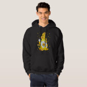 Gnome mit Sonnenblume Hoodie (Vorne ganz)
