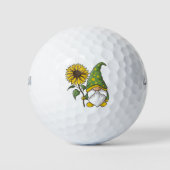 * *GNOME MIT SONNENBLUMEN** GOLFBALLS GOLFBALL (Vorderseite)