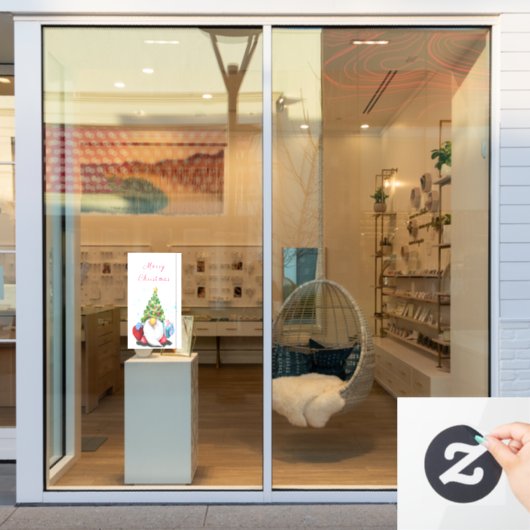 Gnome mit Weihnachts-Tree-Hat-Fenster Klammern Fensteraufkleber (Schaufenster)