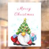 Gnome mit Weihnachts-Tree-Hat-Fenster Klammern Fensteraufkleber (Blatt 2)