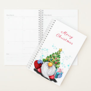 Gnome mit Weihnachtsbaum-Hutplaner Planer