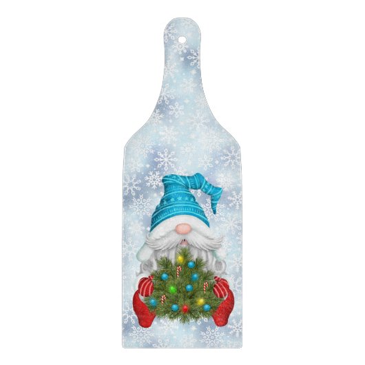 Gnome mit Weihnachtsbaum Schneidebrett (Vorderseite)