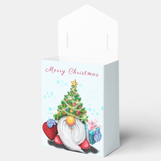 Gnome mit Weihnachtsbaumhut-Geschenkboxen Geschenkschachtel (Geöffnet)