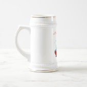 Gnome mit Weihnachtsbaumhut und Geschenk für Sie Bierglas (Links)