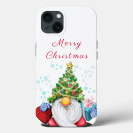Gnome mit Weihnachtsbaumhut und Geschenk für Sie Case-Mate iPhone Hülle