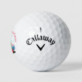 Gnome mit Weihnachtsbaumhut und Geschenk Golf Ball (Logo)
