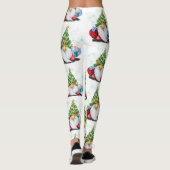 Gnome mit Weihnachtsbaumhut und Gift-Leggings Leggings (Rückseite)