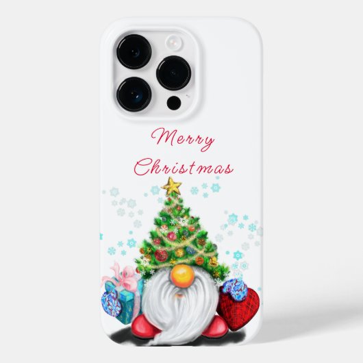 Gnome mit Weihnachtsgeschenk für Sie Case-Mate iPhone Hülle (Rückseite)