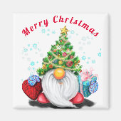 Gnome mit Weihnachtsgeschenke Magnet (Vorne)