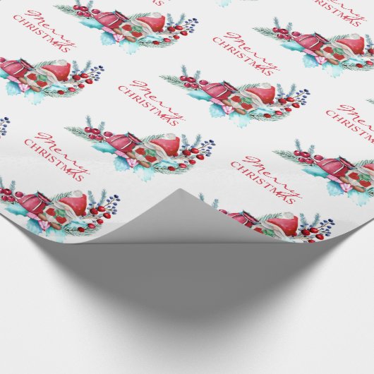 Gnome mit Weihnachtsgeschenktasche Geschenkpapier (Ecke)