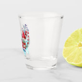 Gnome mit Weihnachtsgeschenktasche Schnapsglas (Rechts)