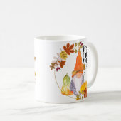 Gnome mug with pumpkins squash and fall leaves kaffeetasse (VorderseiteRechts)