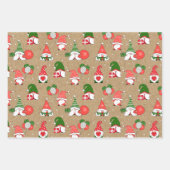 Gnome-Muster Weihnachten Weihnachten Weihnachten Geschenkpapier Set (Vorderseite 2)