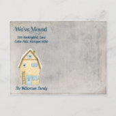 Gnome-neues Zuhause haben wir neue Adresse Hygge Ankündigungspostkarte (Rückseite)