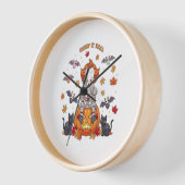 Gnome Niedlich Pumpkin Halloween Uhr (Winkel)