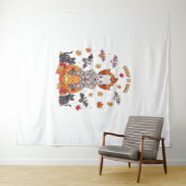 Gnome Niedlich Pumpkin Halloween Wandteppich (Beispiel (Horizontal))