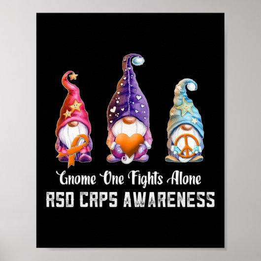 Gnome Niemand kämpft gegen RSD CRPS Sensibilisieru Poster (Vorne)
