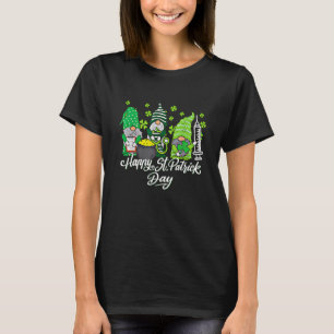 Gnome Nurses Saint Pattys Scrub Nurse St Patricks T-Shirt