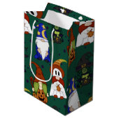 Gnome-o-Ween (Groß) Geschenktasche Mittlere Geschenktüte (Vorderseite Schrägansicht)