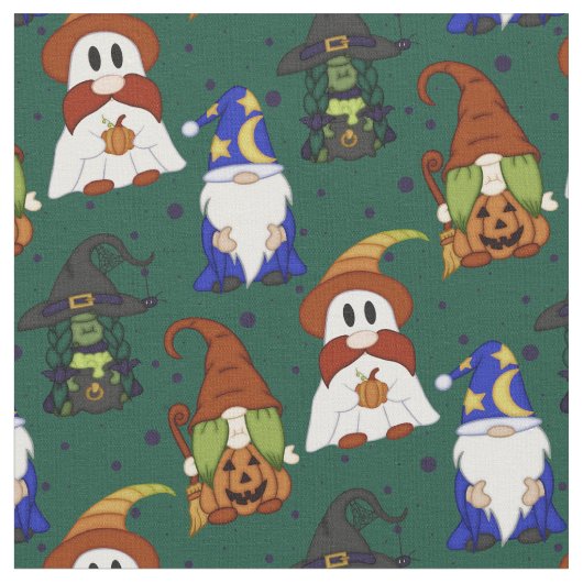Gnome-o-Ween (kleiner) Stoff (Nahaufnahme)