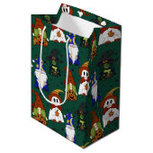 Gnome-o-Ween (Mittel) Geschenktasche Mittlere Geschenktüte (Vorderseite Schrägansicht)