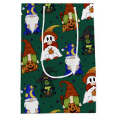 Gnome-o-Ween (Mittel) Geschenktasche Mittlere Geschenktüte (Rückseite)