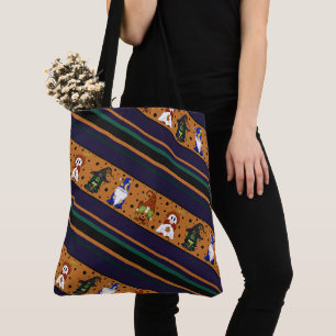 Gnome-O-Ween Streifen (Mittel) Tasche
