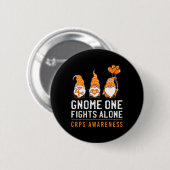Gnome One Fights Allein Rsd Crps Awareness Orange Button (Vorne & Hinten)