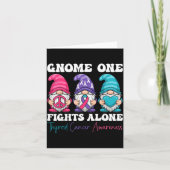Gnome One Fights Alone - Christmas Thyroid Cancer Karte (Vorderseite)