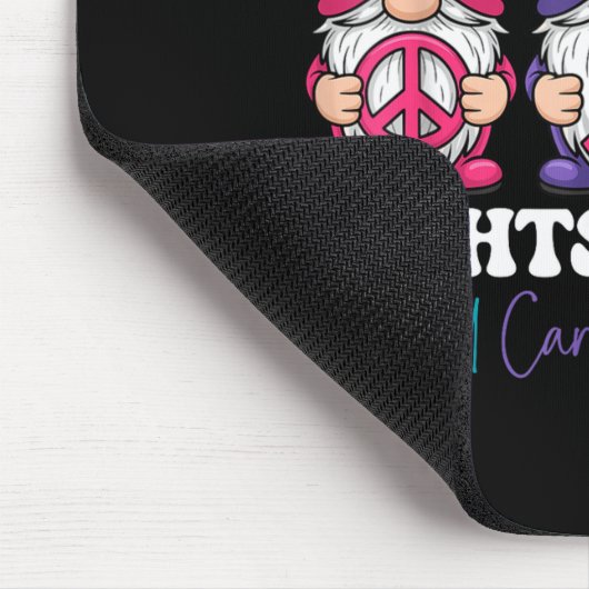 Gnome One Fights Alone - Christmas Thyroid Cancer  Mousepad (Ecke)