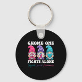Gnome One Fights Alone - Christmas Thyroid Cancer  Schlüsselanhänger (Vorderseite)