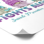 Gnome One Fights Alone Suicide Prevention Awarenes Poster (Ecke)
