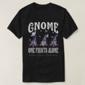 Gnome One Fights Alone Vulvar Cancer Awareness T-Shirt (Design vorne)
